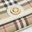 Borsa a tracolla Note con stampa Check beige