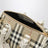 Borsa bowling Mini Check in cotone spalmato beige