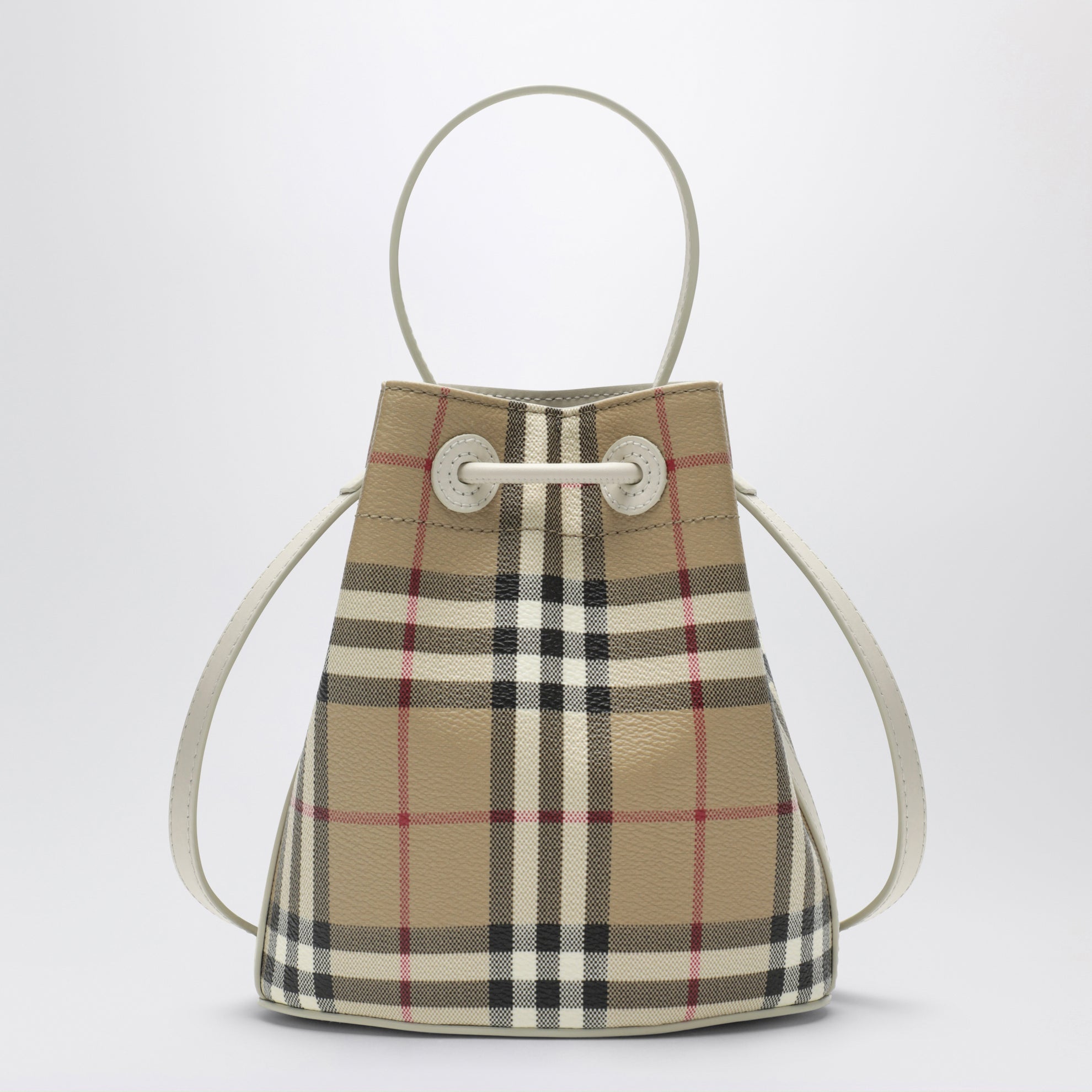 Mini borsa a secchiello motivo Check