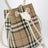 Mini borsa a secchiello motivo Check