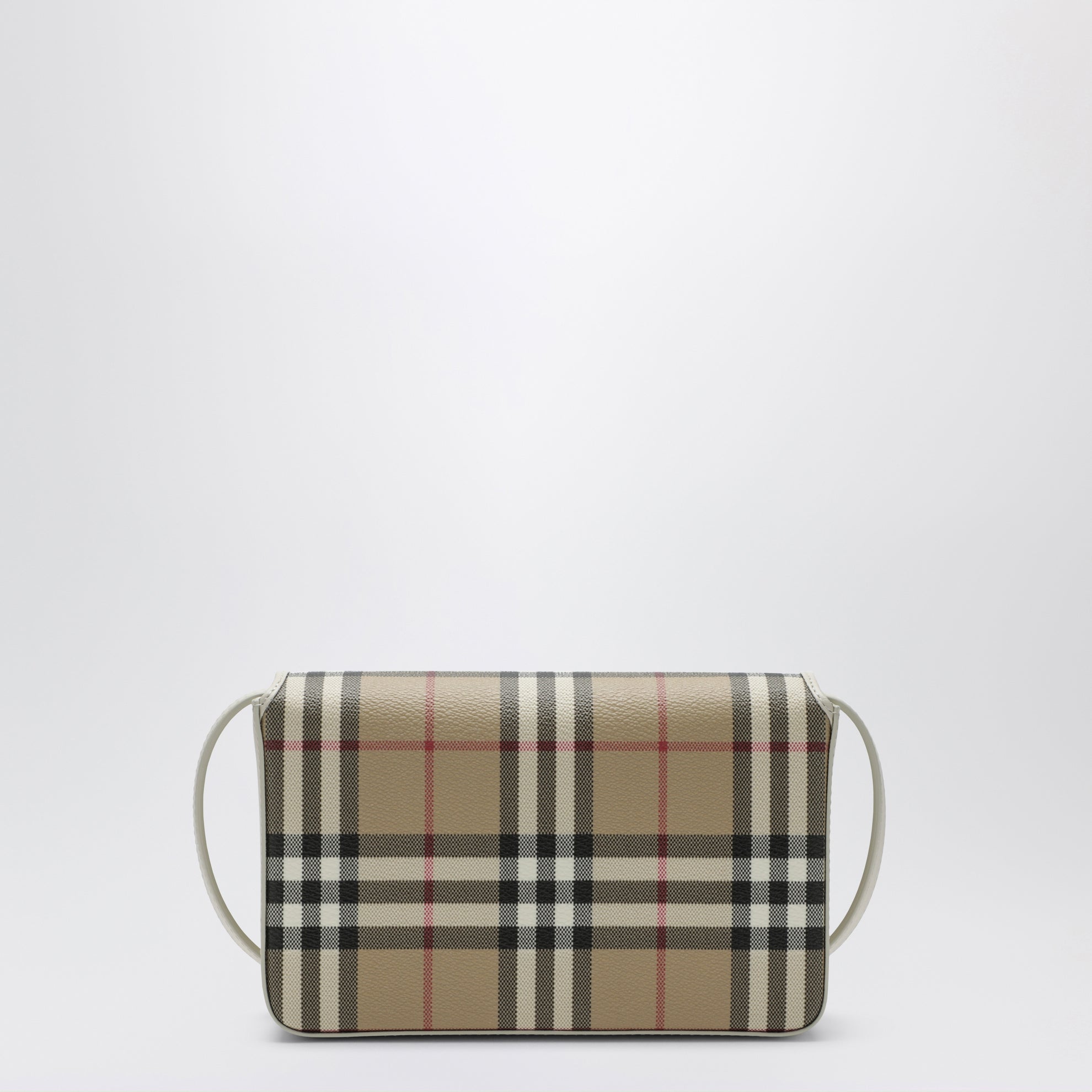 Borsa Hampshire bianca con motivo Check