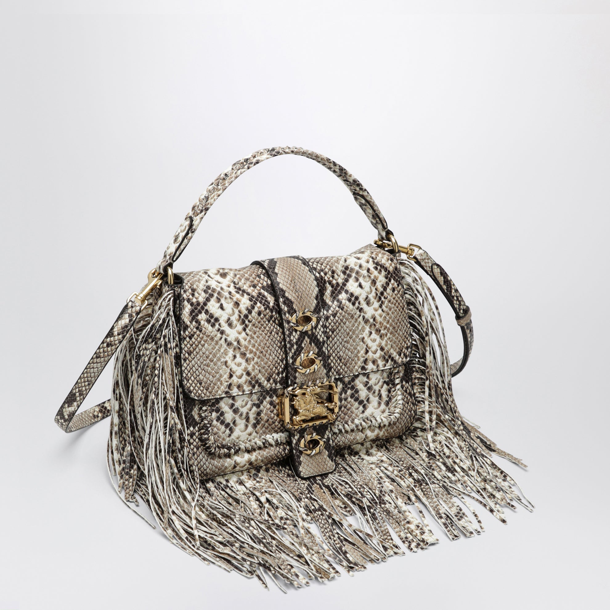 Borsa a spalla Rider piccola in pelle stampata