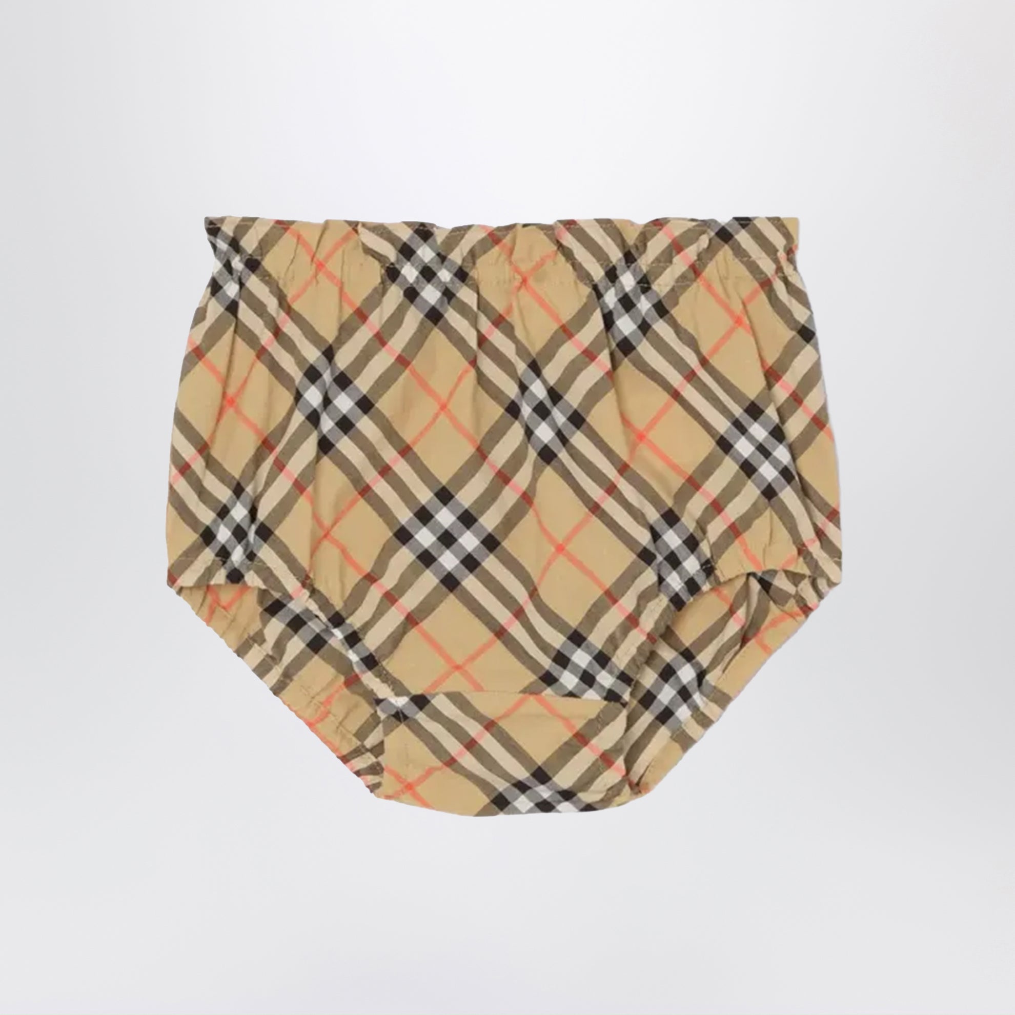 Robe et bloomer en coton avec nœud Check