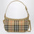 Sac beige sable à carreaux en toile de coton