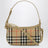 Sac beige sable à carreaux en toile de coton
