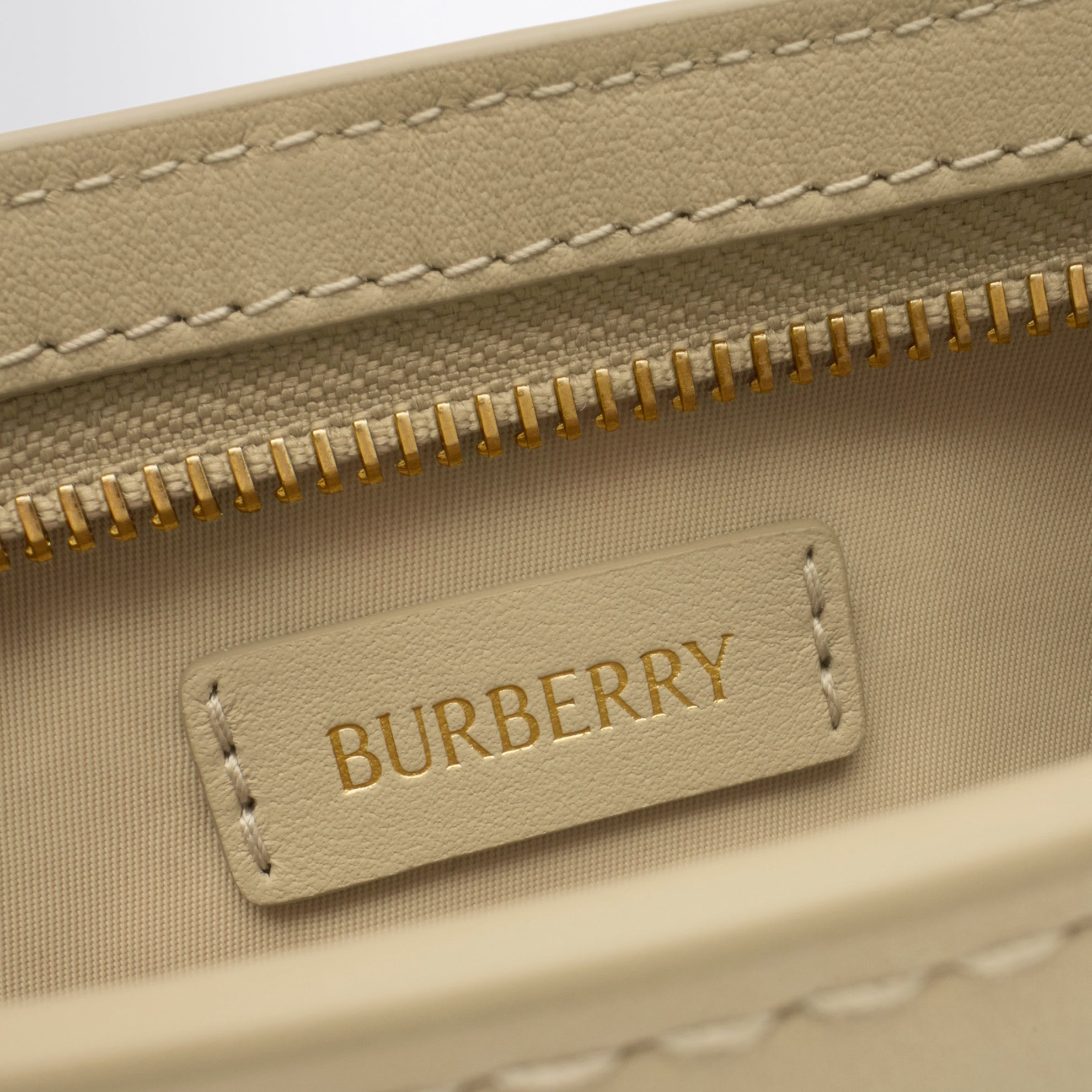 Sac beige sable à carreaux en toile de coton