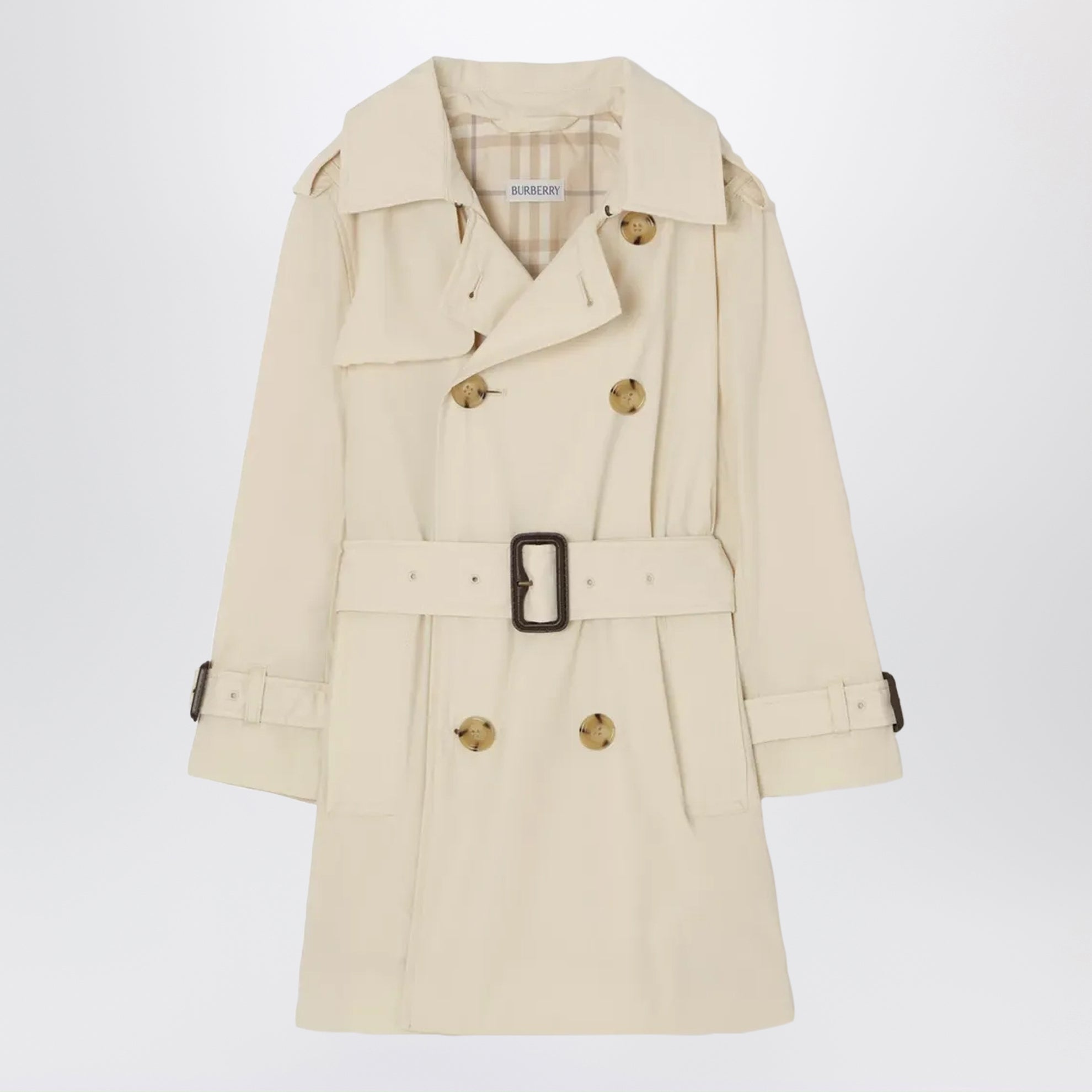 Trench in nylon stretch beige