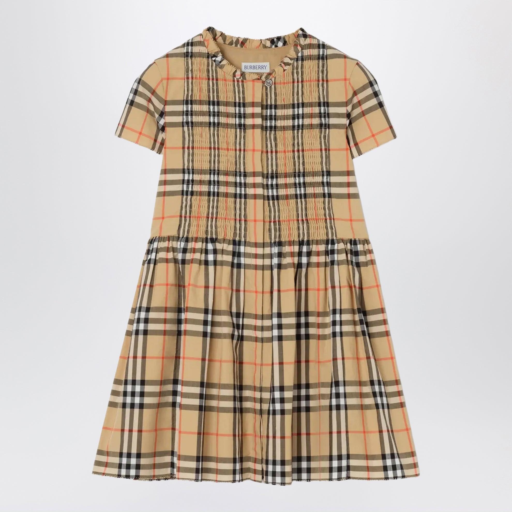 Kleid aus Baumwolle mit Check-Muster