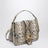Borsa Rider piccola in pelle stampa pitone marrone