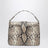 Borsa Rider piccola in pelle stampa pitone marrone