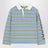 Hellblau gestreiftes Rugbyshirt aus Baumwolle