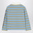 Hellblau gestreiftes Rugbyshirt aus Baumwolle