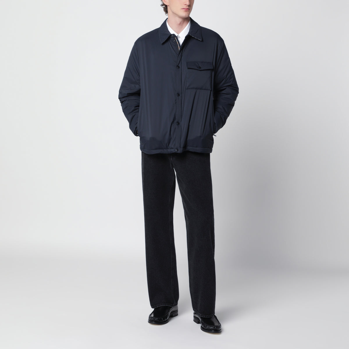 Navy blue Dalewood shirt jacket in nylon