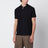 Polo slim noir en coton piqué