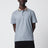 Grey cotton polo with Check collar