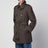 Trench Leadenham medio in gabardine marrone