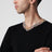Black wool sweater with Check motif neckline
