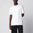 T-shirt in cotone con profili Check bianco gesso