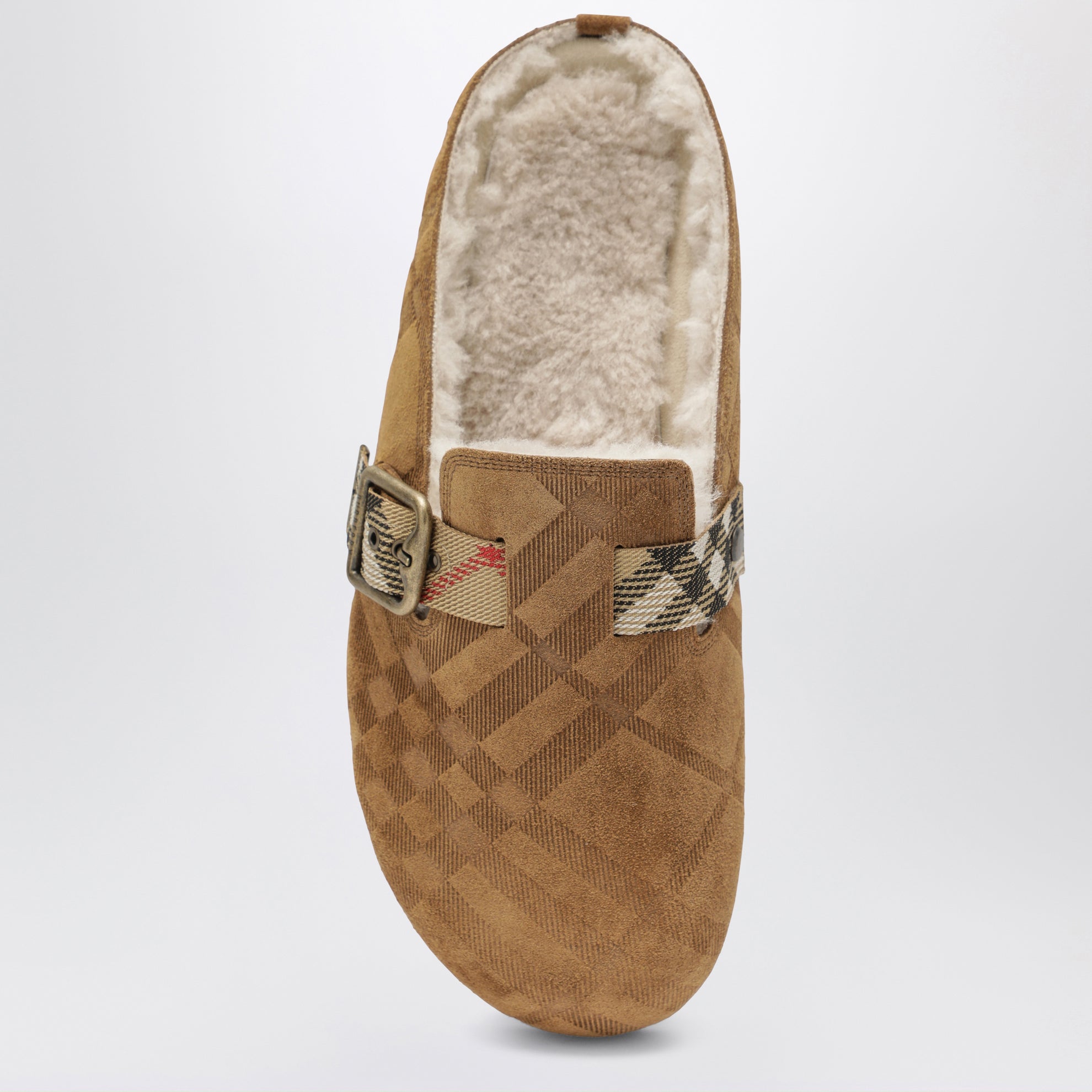 Urchin clog in shearling Check jute