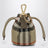 Horseshoe Bag Charm in Sand Check