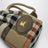 Horseshoe Bag Charm in Sand Check