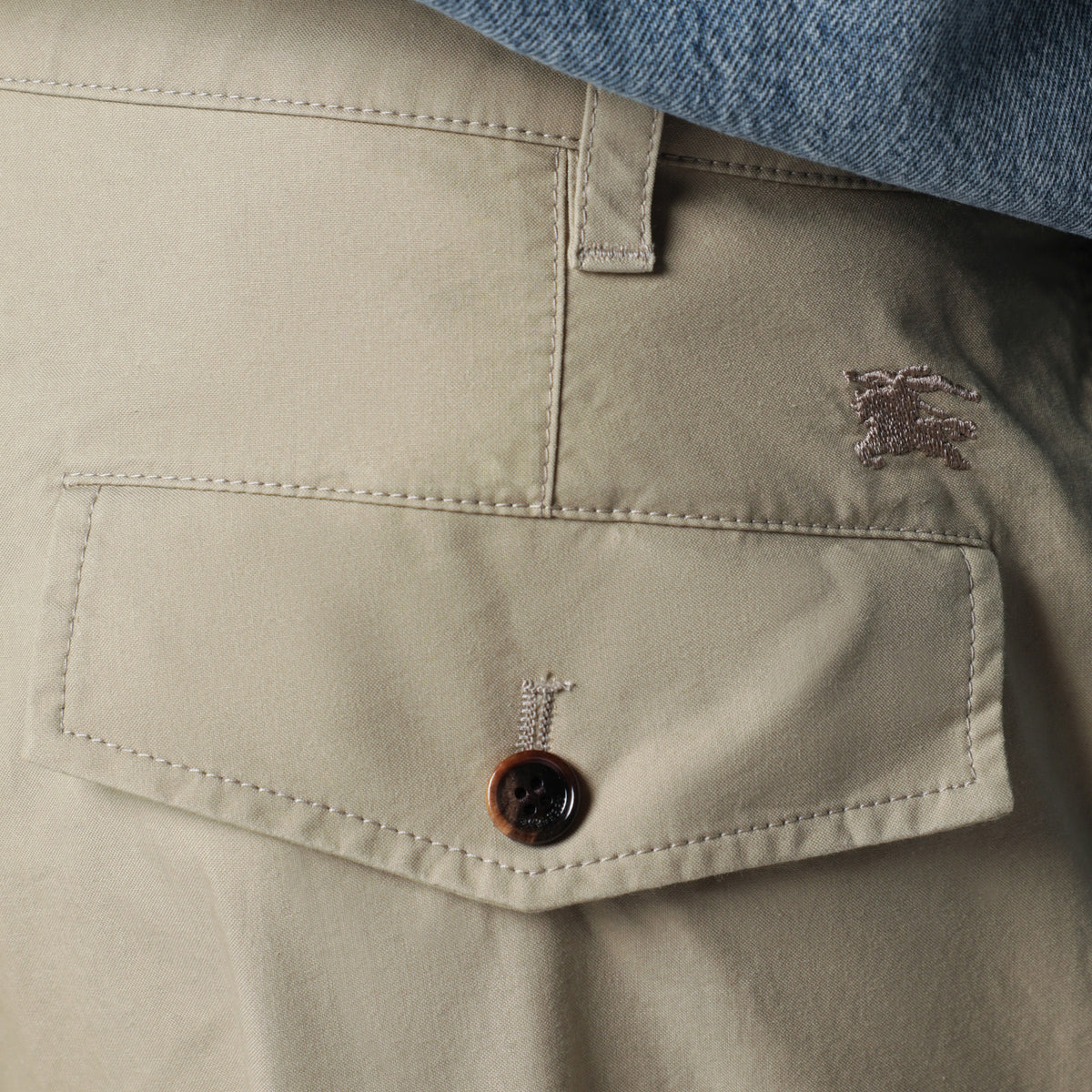 Sand beige trousers in cotton