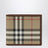 Portefeuille à deux volets beige à motif Check