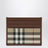 Portacarte Check in cotone beige archivio