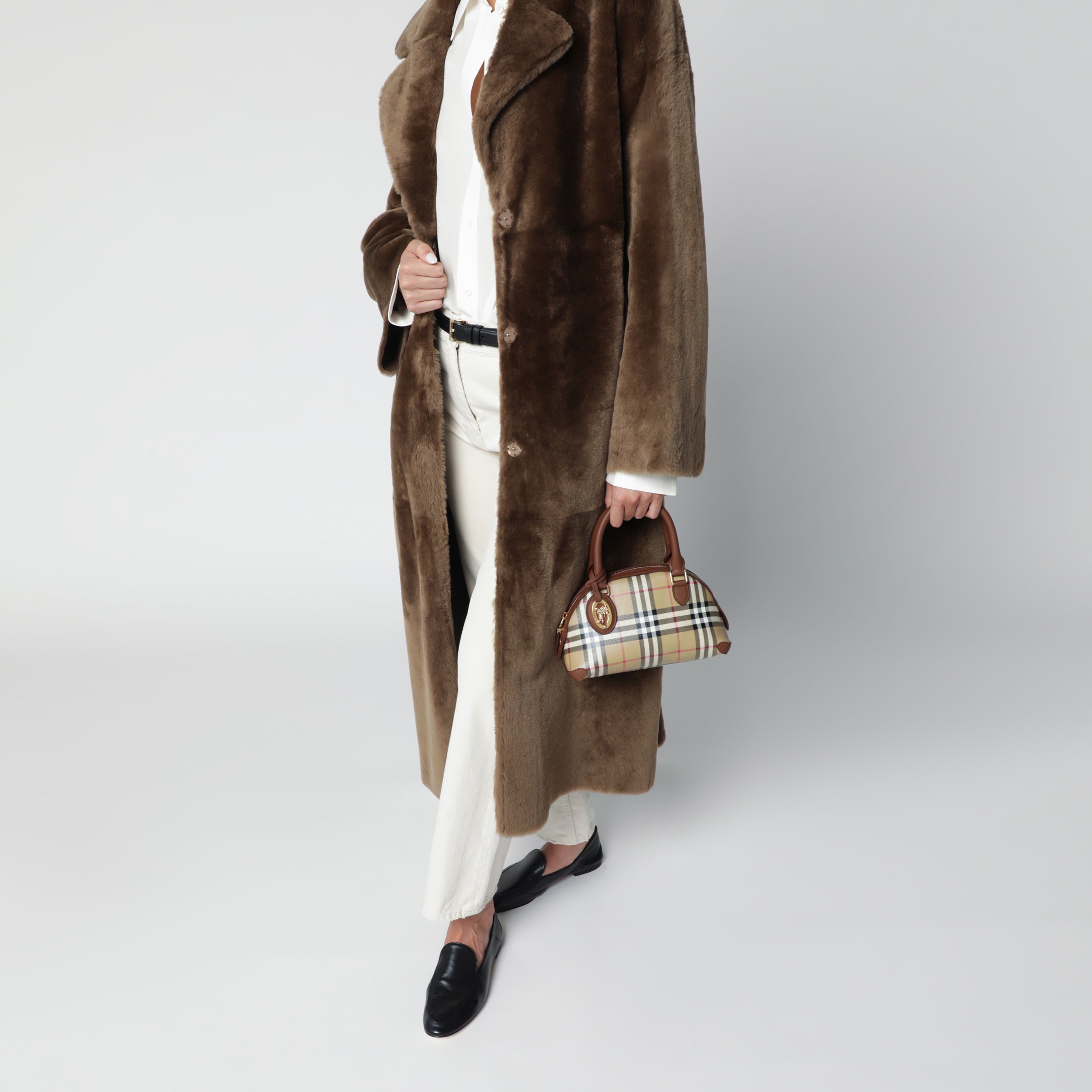 Burberry Primrose Mini top-handle bag in Archive Beige | TheDoubleF