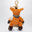 Orange fox charm in knitted cotton
