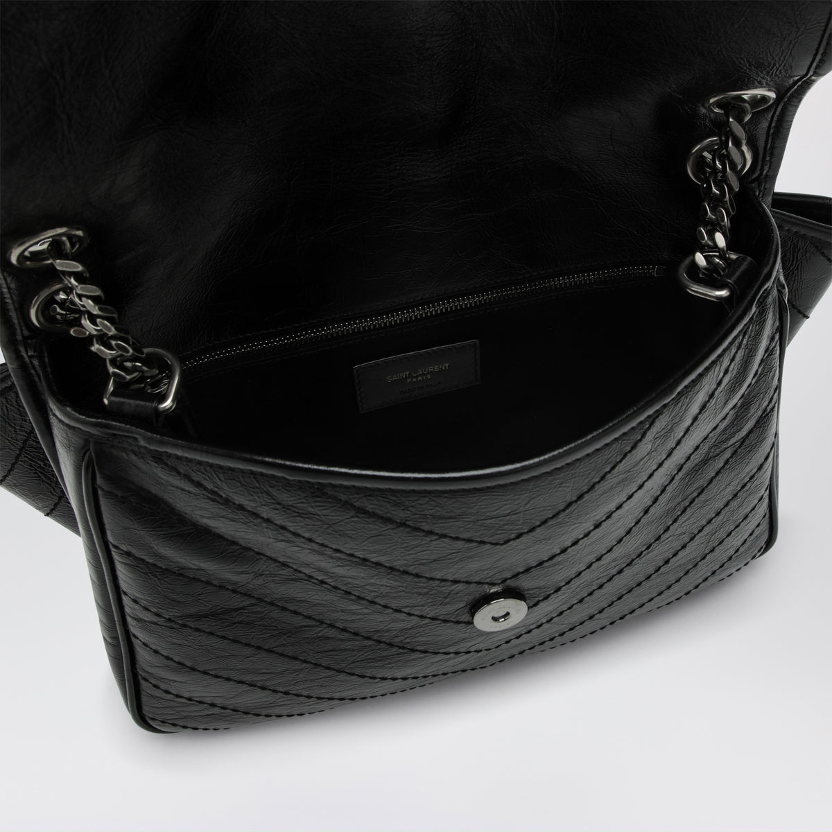 Niki Tripouch black leather shoulder bag