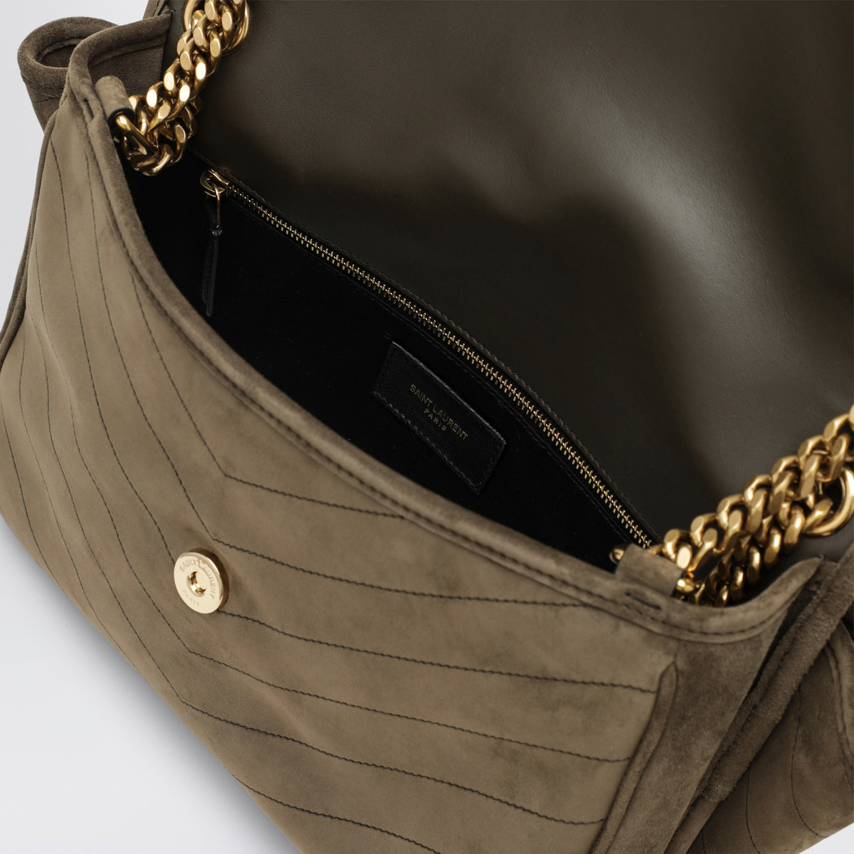 Borsa Niki Tripouch Light Musk in suede