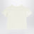 T-shirt ivoire avec nœud et motif à carreaux