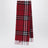 Red cashmere scarf with faded Check pattern