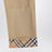 Pantaloni beige con risvolto con motivo Check