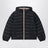 Piumino nero in nylon con dettagli motivo Check