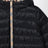 Piumino nero in nylon con dettagli motivo Check