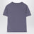 T-shirt viola blu in cotone con stampa logo