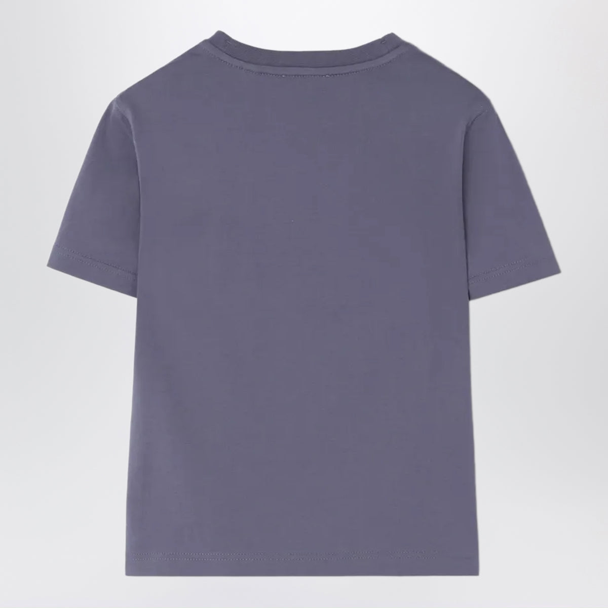 T-shirt viola blu in cotone con stampa logo