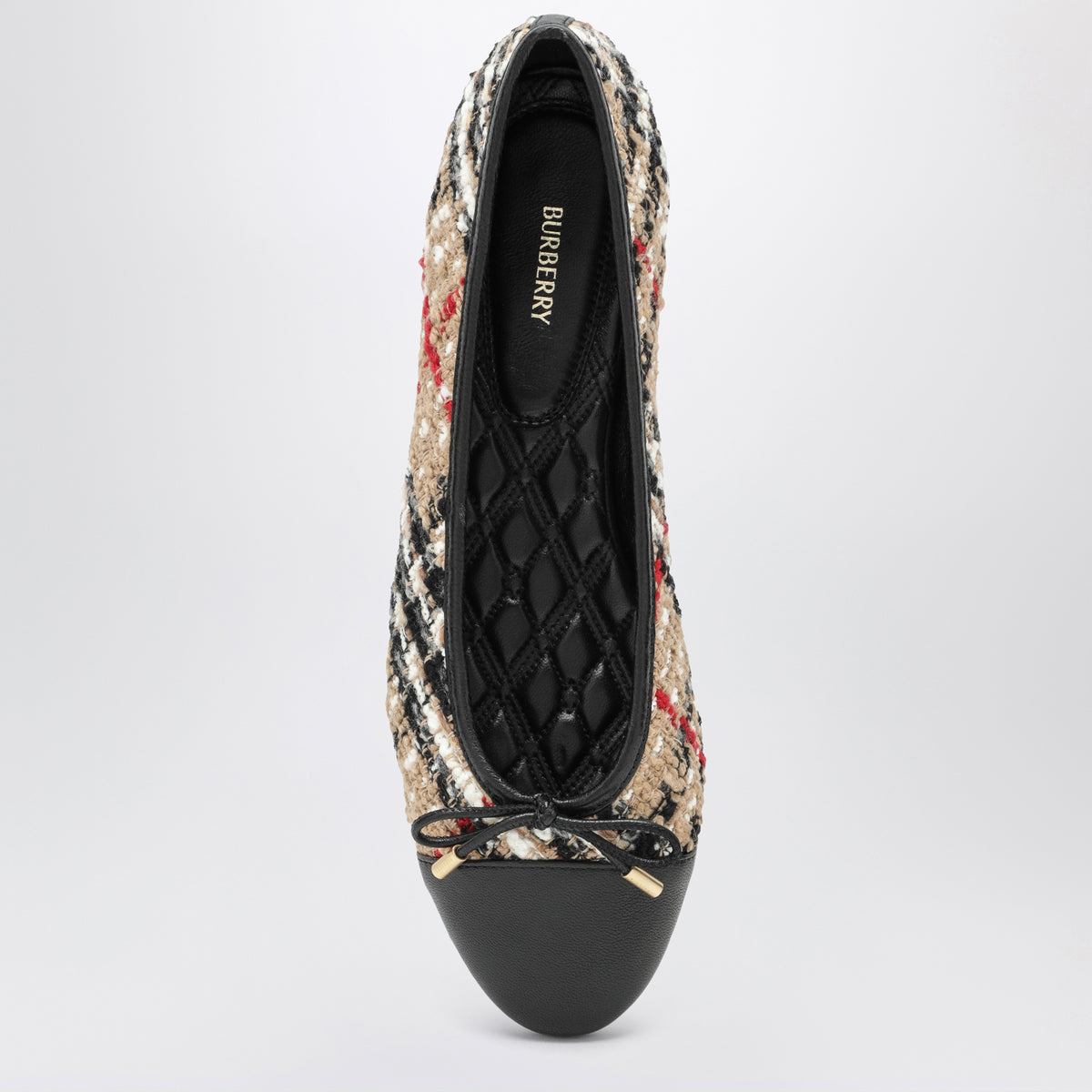 Ballerine Highgate beige in bouclé Check