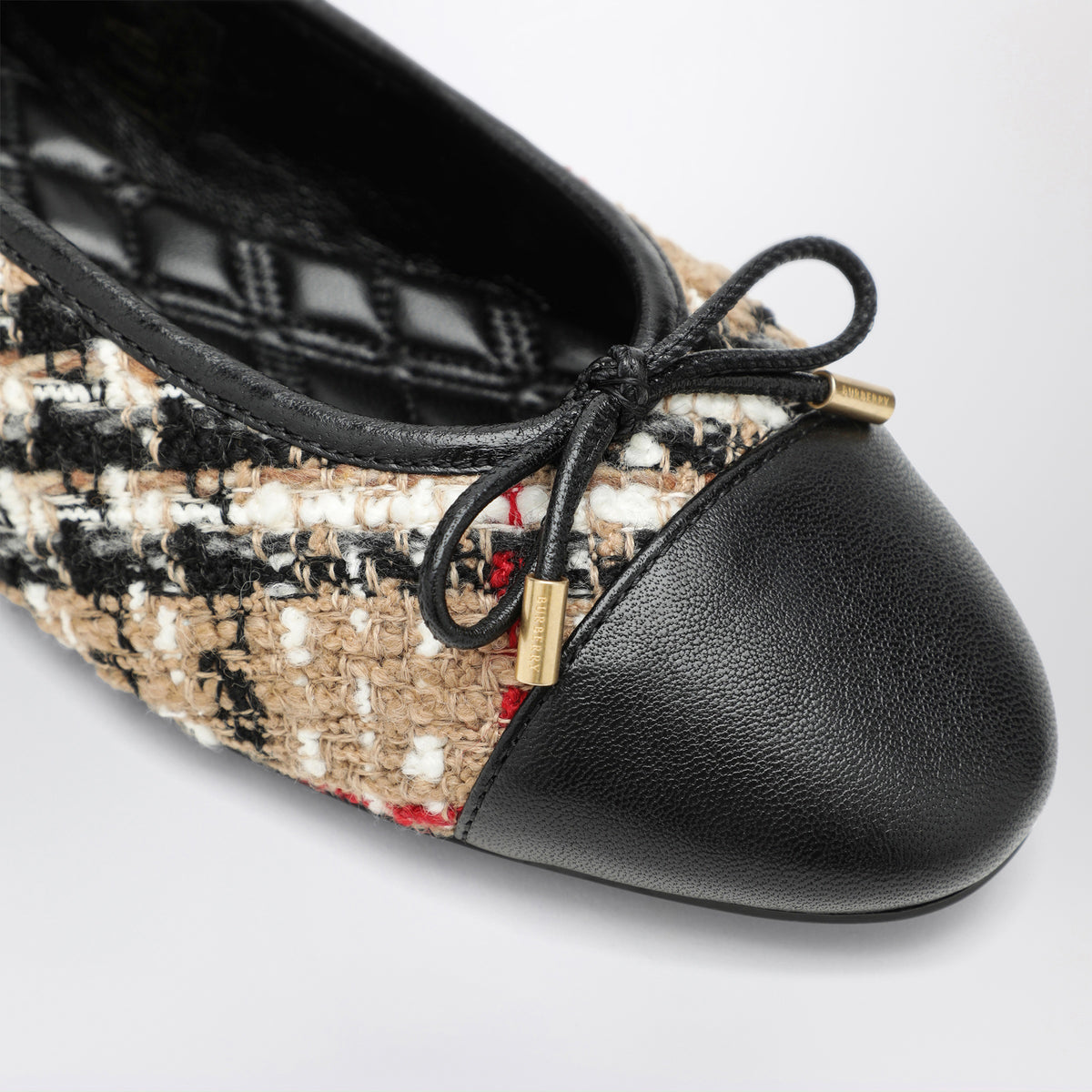 Ballerine Highgate beige in bouclé Check