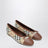 Beige Highgate ballerinas in Check canvas and leather