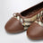 Ballerines Highgate beiges en toile Check et cuir