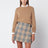 Maglione girocollo color caramello in cashmere