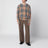 Sand beige cashmere check sweater