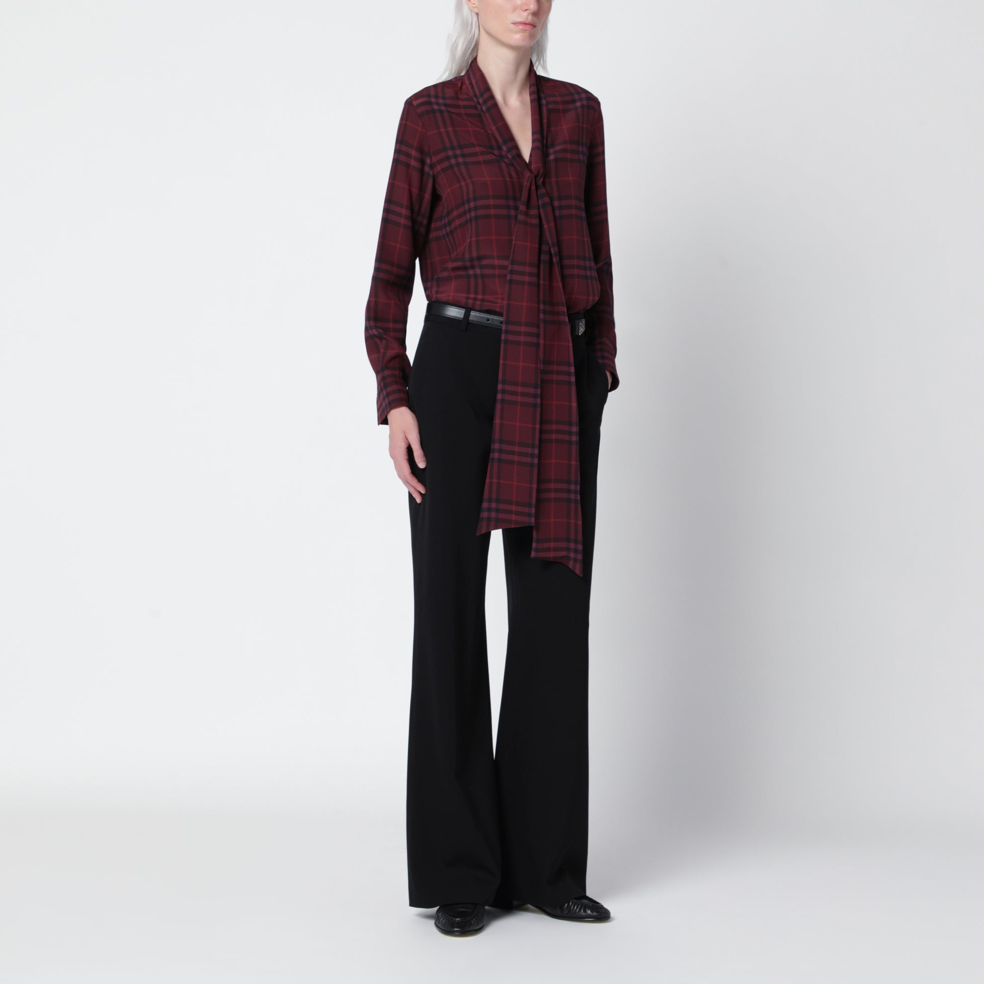 Purple Check silk shirt