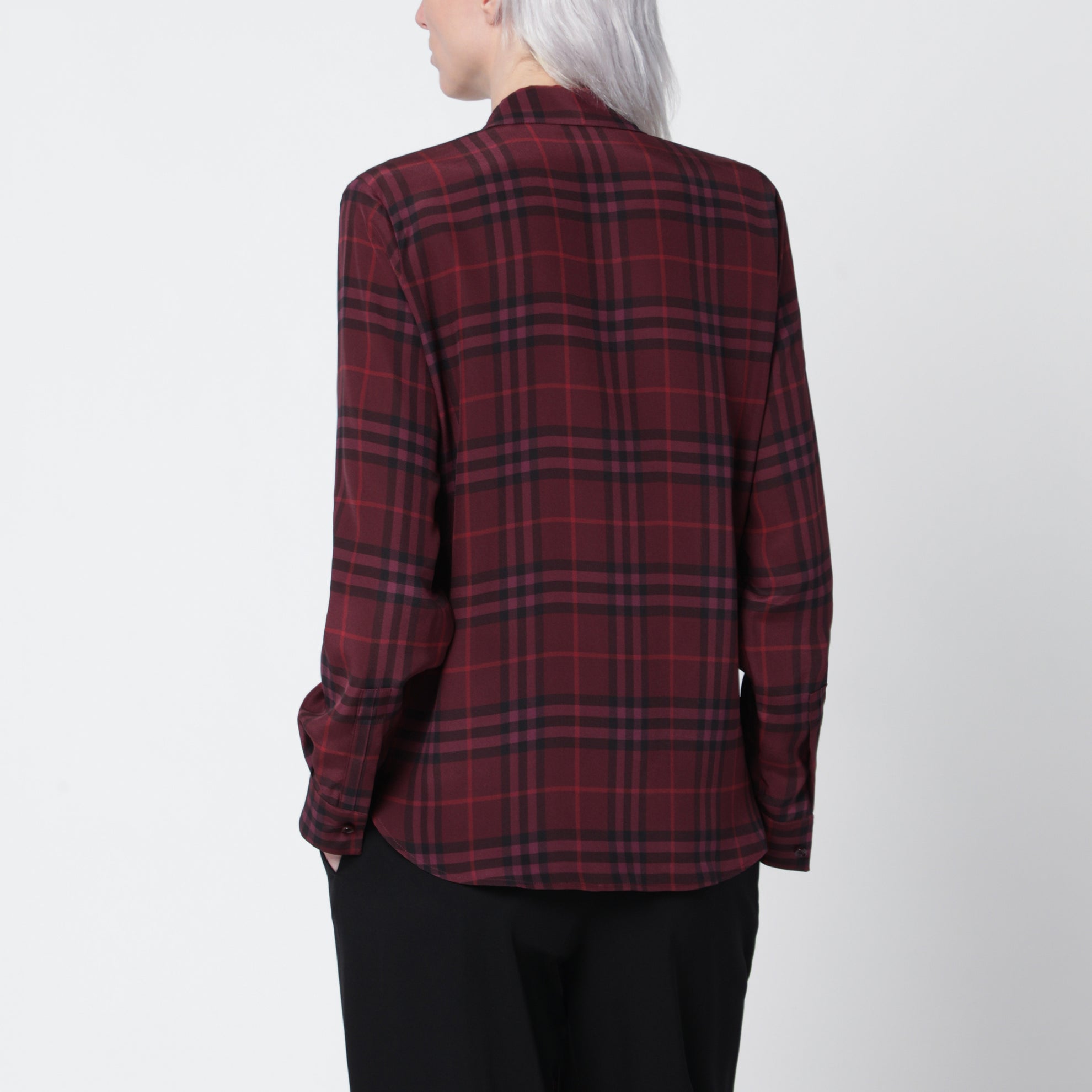 Purple Check silk shirt