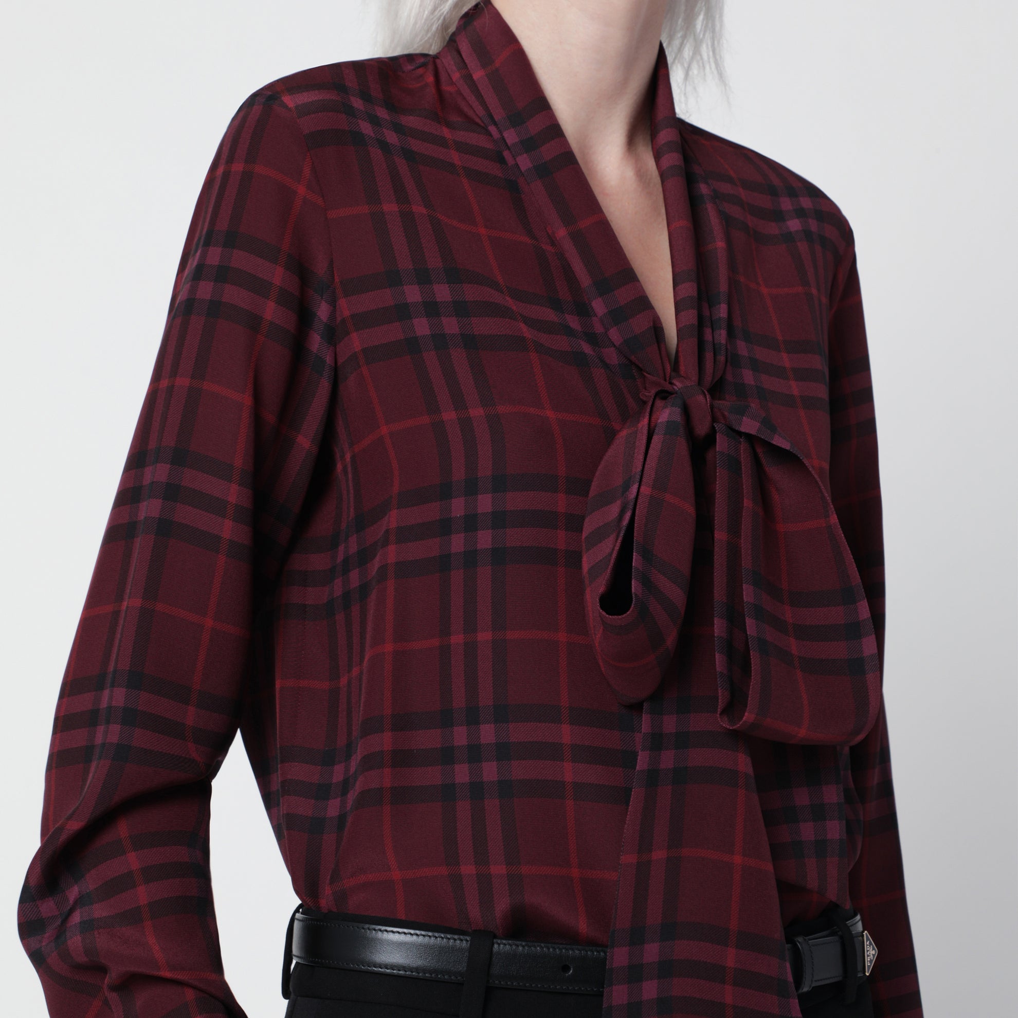 Purple Check silk shirt