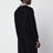 Black long-sleeved cotton polo shirt
