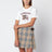 Cotton crew-neck T-shirt with Knight Check